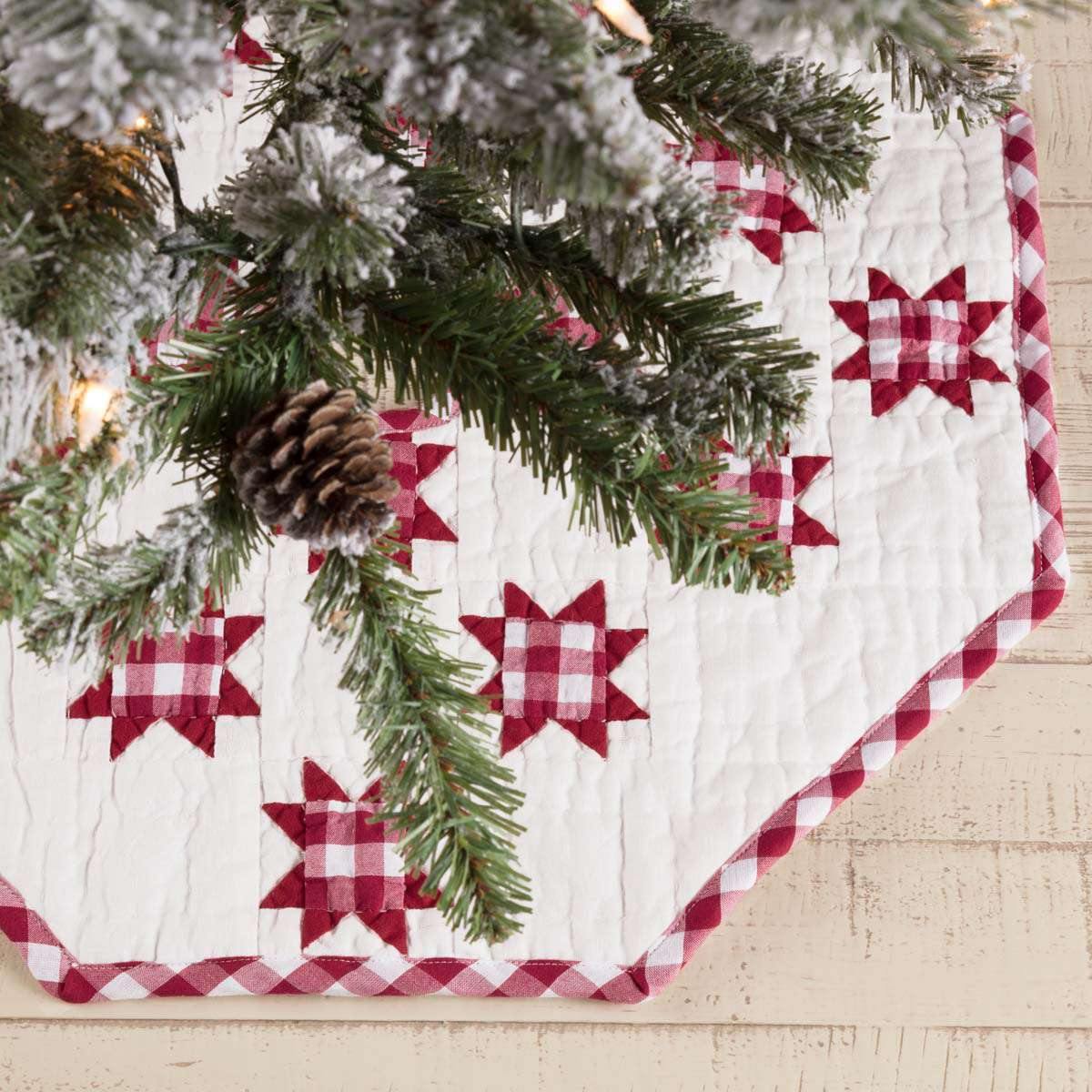 Emmie Red Patchwork Mini Tree Skirt 21