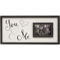 Thumbnail for You & Me Framed Sign With Picture Frame, 12x24 Valentine Decor CWI+ 