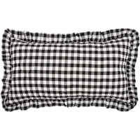 Annie Buffalo Black Check Ruffled King Sham 21x37 VHC Brands - The Fox Decor